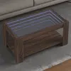 Image de vidaXL Table basse avec LED chêne marron 93x53x45 cm bois d'ingénierie