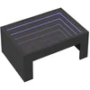 Image de vidaXL Table Basse avec LED Infini Noir 70x50x30 cm, Table d'appoint, Table de Salon, Table latérale, Bout de canapé, Table Centrale