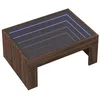 Image de Table basse avec LED infini chêne marron 70x50x30 cm