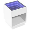 Image de vidaXL Table Basse avec LED Infini Blanc 40x40x50 cm