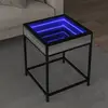 Image de vidaXL Table basse avec LED Infinity sonoma gris 40x40x51 cm