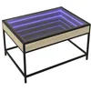 Image de Table basse avec LED infini chêne sonoma 70x50x41 cm
