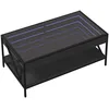 Image de vidaXL Table Basse avec LED Infini Noir 90x50x38 cm
