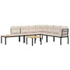 Image de vidaXL Ensemble de Banc de Jardin avec Coussins 5 pcs Noir, Ensemble de Meubles d’extérieur, Ensemble de Pique-de Jardin, Ensemble de Table et de Banc d’extérieur