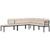 Image de vidaXL Ensemble de Banc de Jardin avec Coussins 4 pcs Noir, Ensemble de Meubles d’extérieur, Ensemble de Pique-de Jardin, Ensemble de Tabouret et de Banc d’extérieur