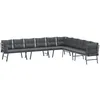 Image de vidaXL Ensemble de bancs de Jardin avec Coussins 5 pcs Noir, Ensemble de Meubles d’extérieur, Ensemble de Pique-Nique de Jardin, Ensemble de Table et de Banc d’extérieur