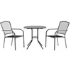 Image de vidaXL Ensemble de chaises de Jardin empilables 3 pcs Anthracite, Ensemble de chaises d'extérieur, Meuble d'extérieur, Ensemble de Meubles de Patio
