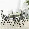 Image de vidaXL Ensemble de chaises de jardin inclinables 5 pcs anthracite