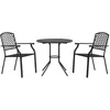 Image de vidaXL Ensemble de chaises de Jardin empilables 3 pcs Anthracite, Ensemble de chaises d'extérieur, Meuble d'extérieur, Ensemble de Meubles de Patio