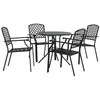 Image de vidaXL Ensemble de chaises de Jardin empilables 5 pcs Anthracite, Ensemble de chaises d'extérieur, Meuble d'extérieur, Ensemble de Meubles de Patio