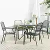 Image de vidaXL Ensemble de chaises de jardin empilables 5 pcs anthracite