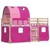 Image de vidaXL Lit superposé sans Matelas Rose 80x200 cm Bois de pin Massif