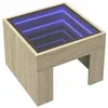 Image de vidaXL Table de Chevet avec LED Infini chêne Sonoma 40x40x30 cm