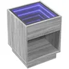 Image de vidaXL Table de Chevet avec LED Infini Sonoma Gris 40x40x50 cm