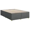 Image de vidaXL Cadre de lit sans Matelas Gris foncé 140x200 cm Tissu