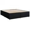 Image de vidaXL Cadre de lit sans Matelas Noir 180x200 cm Tissu