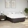 Image de vidaXL Cadre de lit sans matelas marron foncé 140x190 cm tissu