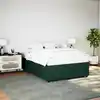 Image de vidaXL Cadre de lit sans matelas vert foncé 140x190 cm velours