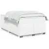 Image de vidaXL Sommier à lattes de lit avec matelas Blanc 120x200cm Similicuir