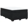 Image de vidaXL Sommier à Lattes de lit avec Matelas Noir 120x200 cm Velours, lit, lit à Plate-Forme, lit à Panneaux, Meuble de Chambre à Coucher, canapé-lit