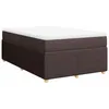 Image de vidaXL Sommier à Lattes de lit avec Matelas Marron foncé 120x200 cm