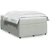 Image de vidaXL Sommier à lattes de lit et matelas Gris clair 120x200cm Velours