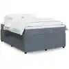 Image de vidaXL Sommier à lattes de lit et matelas Gris foncé 140x190cm Velours