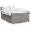 Image de vidaXL Sommier à Lattes de lit avec Matelas Taupe 140x190 cm Tissu