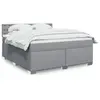 Image de vidaXL Sommier à lattes de lit avec matelas Gris clair 180x200cm Tissu