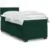 Image de vidaXL Sommier à lattes de lit avec matelas Vert foncé 90x190 cm
