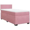 Image de vidaXL Sommier à Lattes de lit avec Matelas Rose 90x200 cm Velours, lit, lit à Plate-Forme, lit à Panneaux, Meuble de Chambre à Coucher, canapé-lit