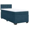 Image de vidaXL Sommier à Lattes de lit avec Matelas Bleu foncé 90x200 cm, lit, lit à Plate-Forme, lit à Panneaux, Meuble de Chambre à Coucher, canapé-lit