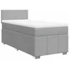 Image de vidaXL Sommier à Lattes de lit avec Matelas Gris Clair 80x200 cm Tissu
