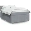 Image de vidaXL Sommier à lattes de lit avec matelas Gris clair 160x200cm Tissu