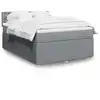 Image de vidaXL Sommier à lattes de lit avec matelas Gris clair 140x190cm Tissu