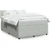 Image de vidaXL Sommier à lattes de lit et matelas Gris clair 140x190cm Velours