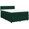 Image de vidaXL Sommier à Lattes de lit et Matelas Vert foncé 140x190cm Velours