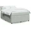 Image de vidaXL Sommier à lattes de lit et matelas Gris clair 140x200cm Velours