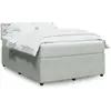 Image de vidaXL Sommier à lattes de lit et matelas Gris clair 160x200cm Velours