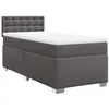 Image de vidaXL Sommier à Lattes de lit avec Matelas Gris 80x200 cm Similicuir