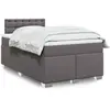 Image de vidaXL Sommier à lattes de lit avec matelas gris 120x190 cm similicuir