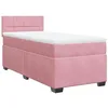 Image de vidaXL Sommier à Lattes de lit et Matelas Rose 80x200 cm Velours, lit, lit à Plate-Forme, lit à Panneaux, Meuble de Chambre à Coucher, canapé-lit
