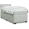 Image de vidaXL Sommier à lattes de lit et matelas Gris clair 90x200 cm Velours