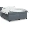 Image de vidaXL Sommier à lattes de lit et matelas Gris foncé 180x200cm Velours