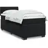 Image de vidaXL Sommier à lattes de lit avec matelas noir 90x190 cm simple velours