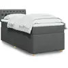 Image de vidaXL Sommier à lattes de lit et matelas Gris foncé 90x190 cm Tissu