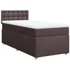Image de vidaXL Sommier à Lattes de lit avec Matelas Marron foncé 90x190 cm