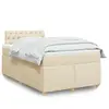 Image de vidaXL Sommier à lattes de lit avec matelas Crème 120x200 cm Tissu