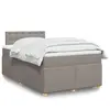 Image de vidaXL Sommier à lattes de lit avec matelas Taupe 120x200 cm Tissu