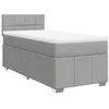 Image de vidaXL Sommier à Lattes de lit avec Matelas Gris Clair 80x200 cm Tissu